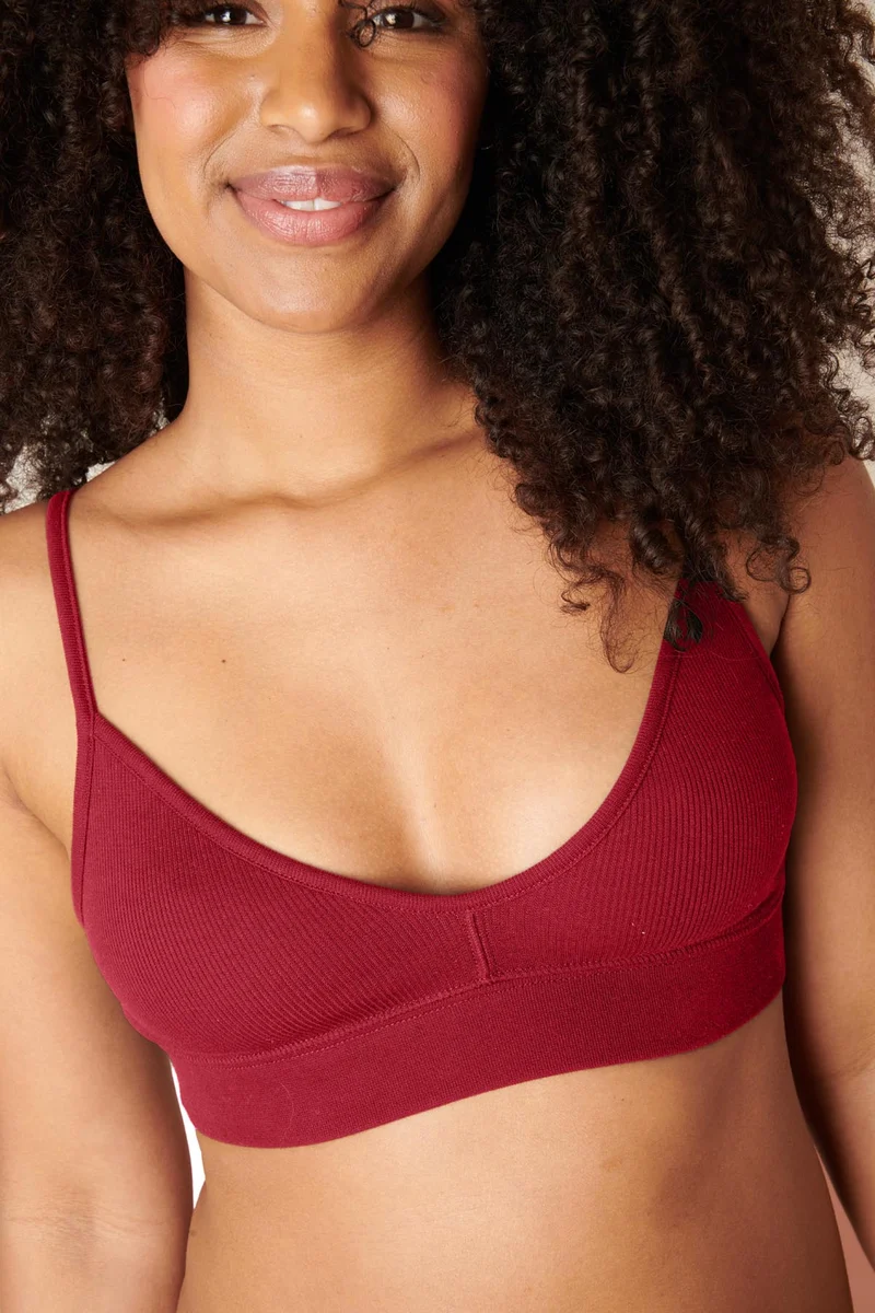 Brassière Coton BIO - Cerise