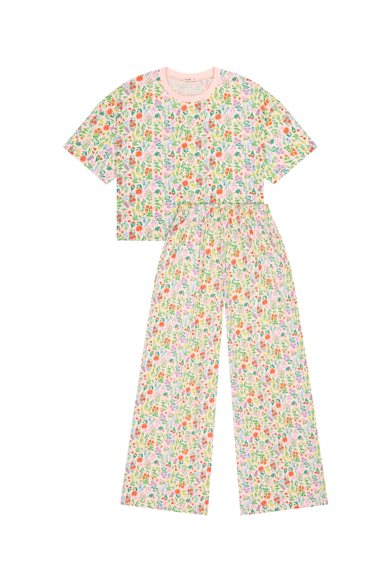 Pyjama Long Coton BIO - Pampa Rose