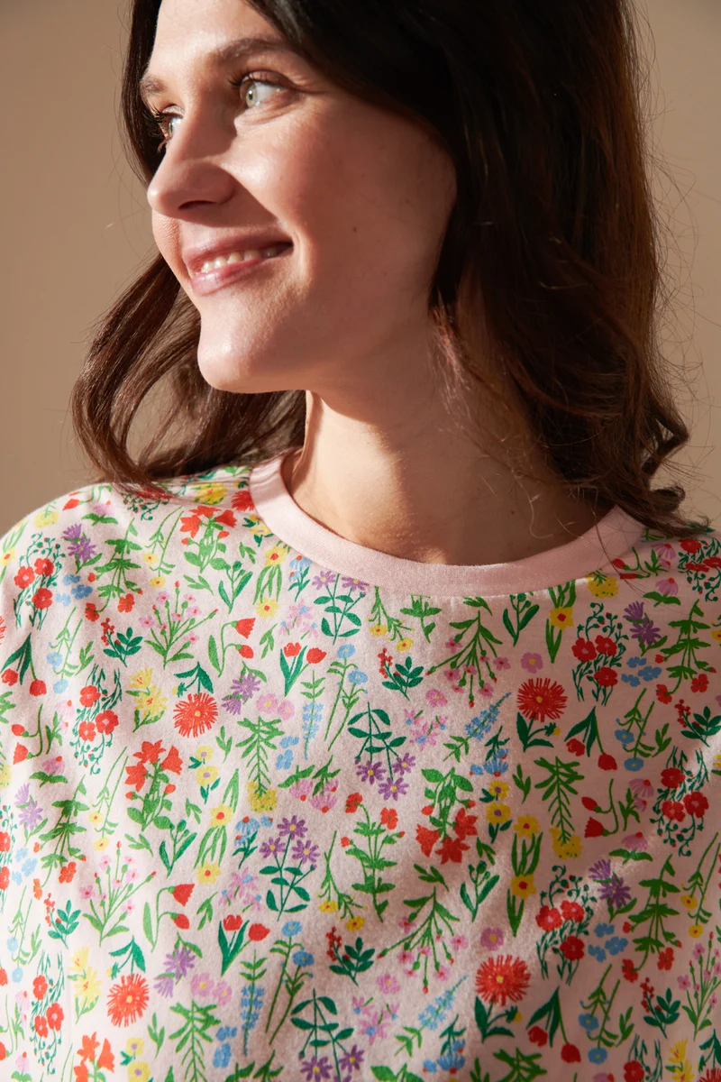 Pyjama Long Coton BIO - Pampa Rose