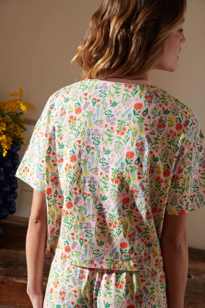 Pyjama Long Coton BIO - Pampa Rose