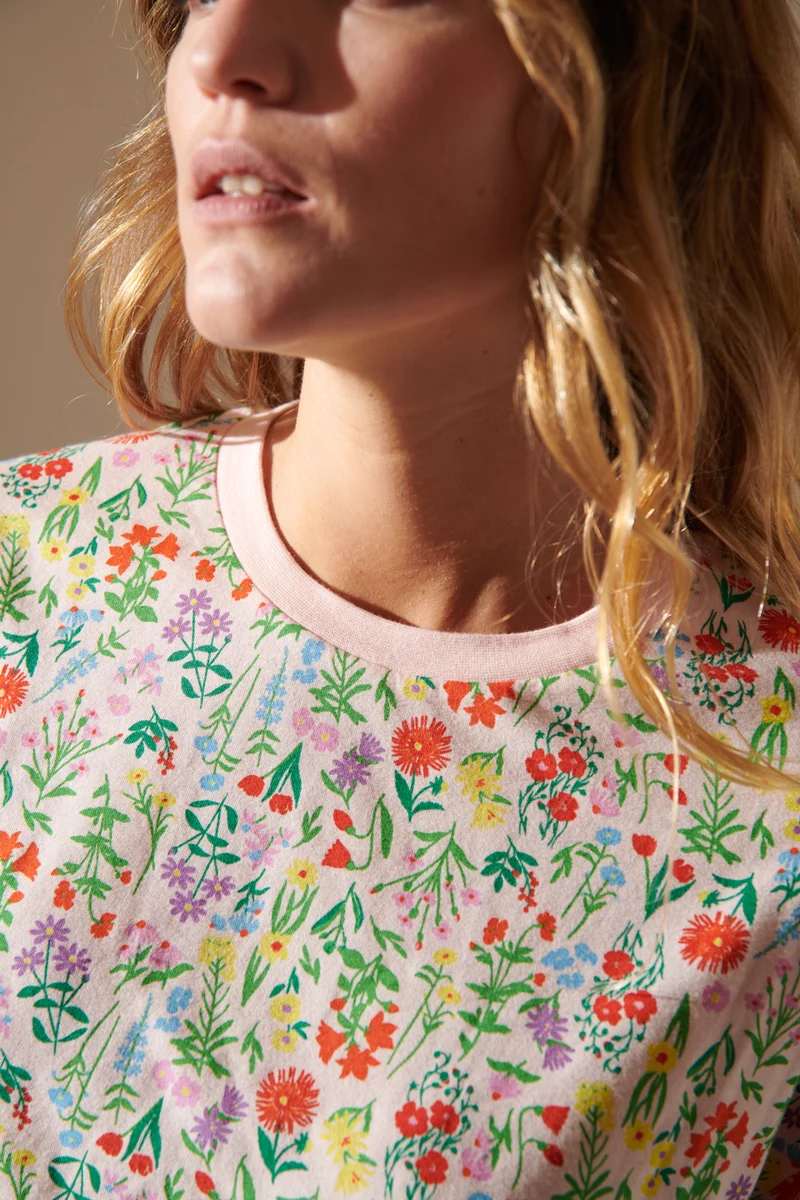 Pyjama Long Coton BIO - Pampa Rose