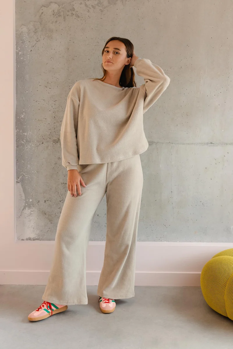 Pantalon Cocoon 100% Coton - Beige