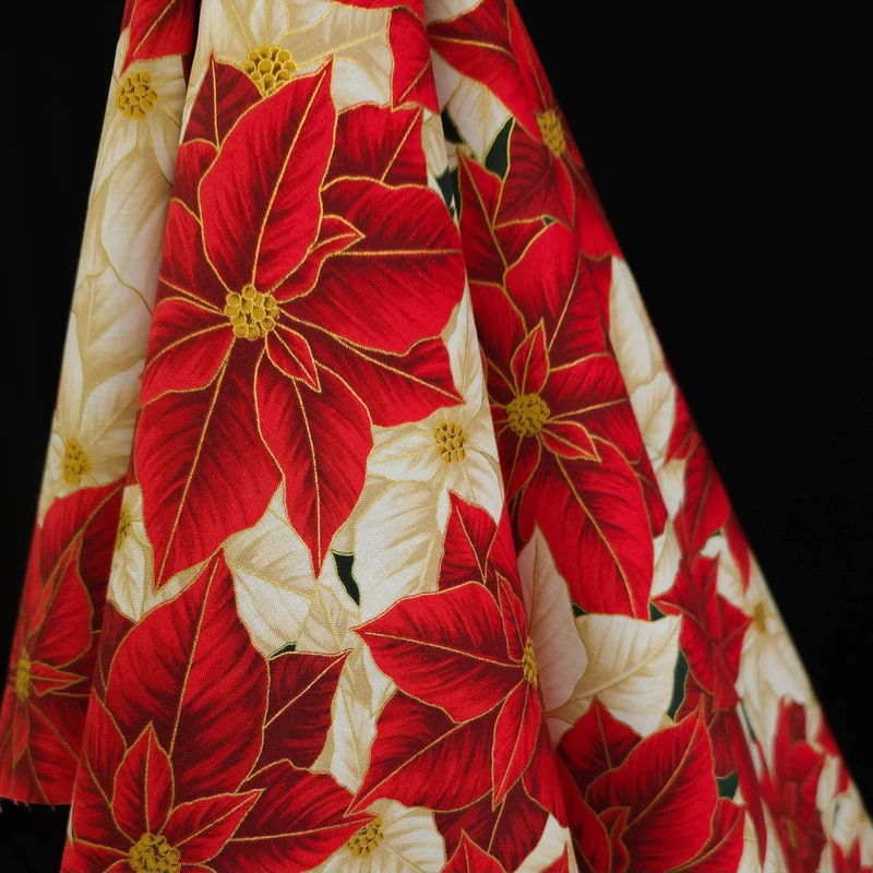 100 % coton | Flourish des fêtes | Parure festive | Cramoisi | Robert Kaufman
