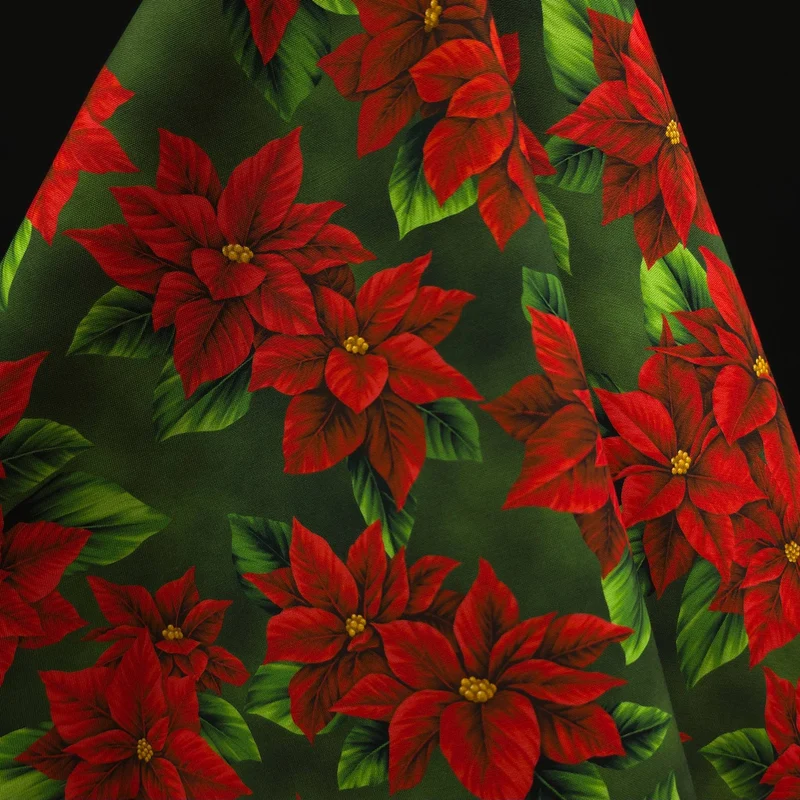100 % coton | Noël vintage | Vert | Robert Kaufman