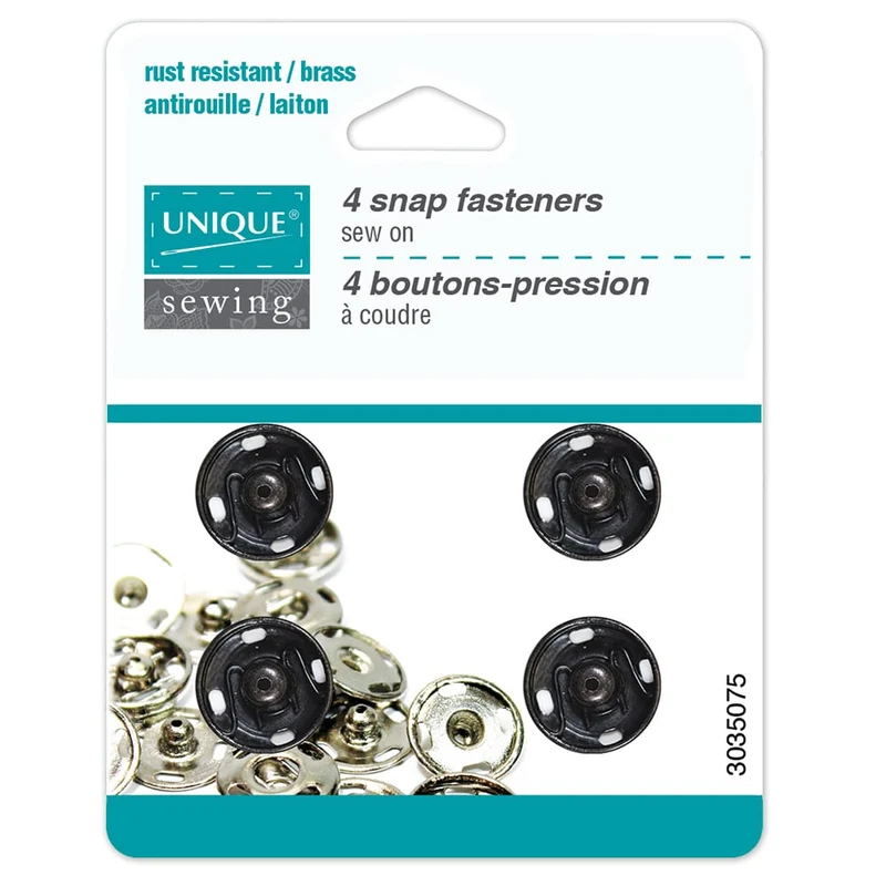 UNIQUE | Boutons-Pression | Taille 7 / 15 mm (5⁄8″) | 4 Paires