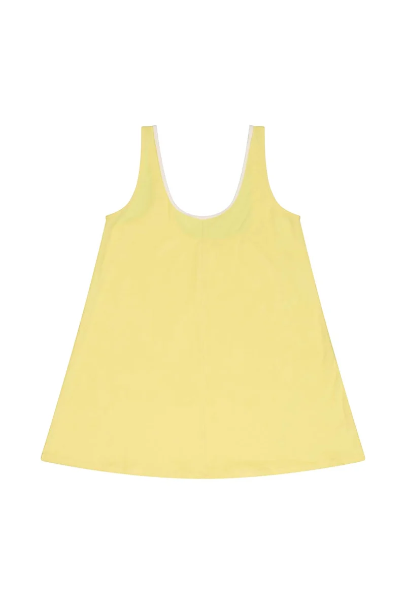 Robe Courte Éponge Coton BIO - Jaune