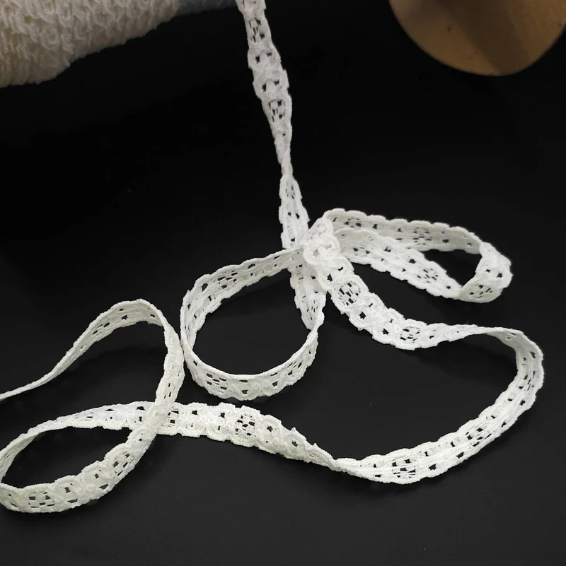 Galon élastique décoratif | Blanc | 10 mm - 3/8''