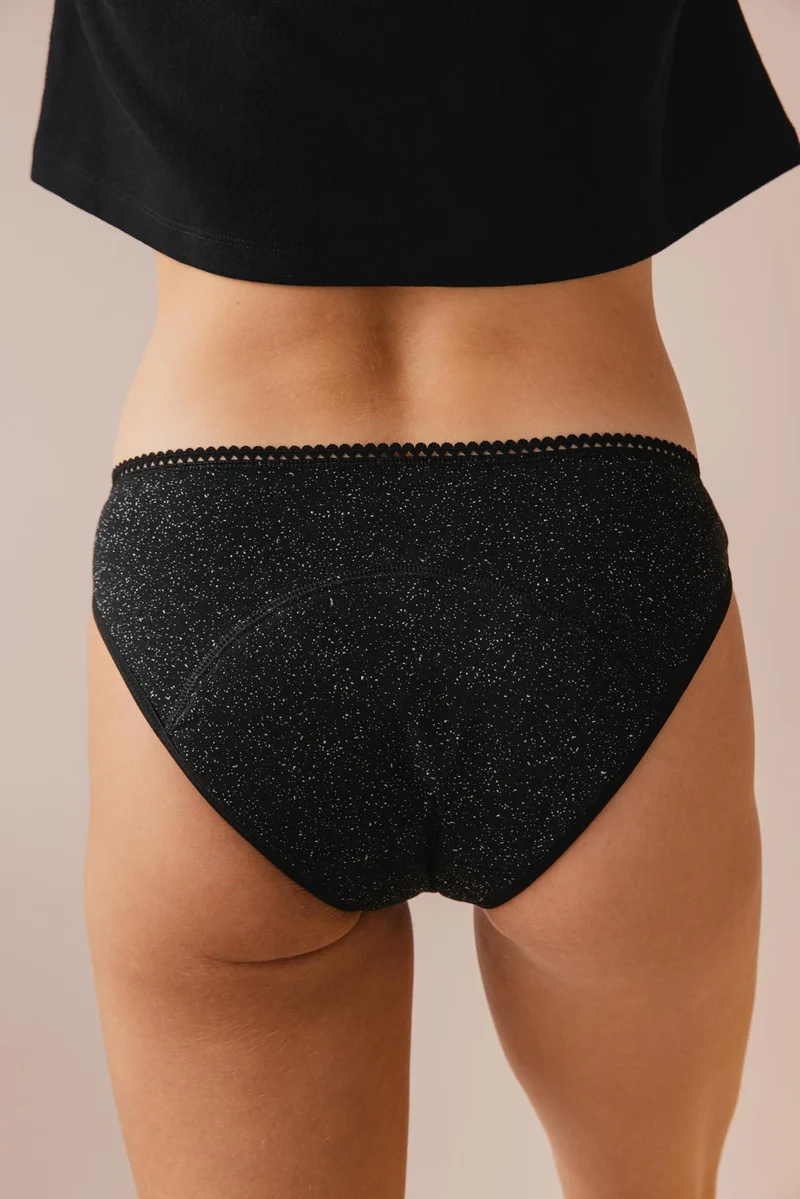 Culotte menstruelle GOTS - Flux abondant | Paillettes