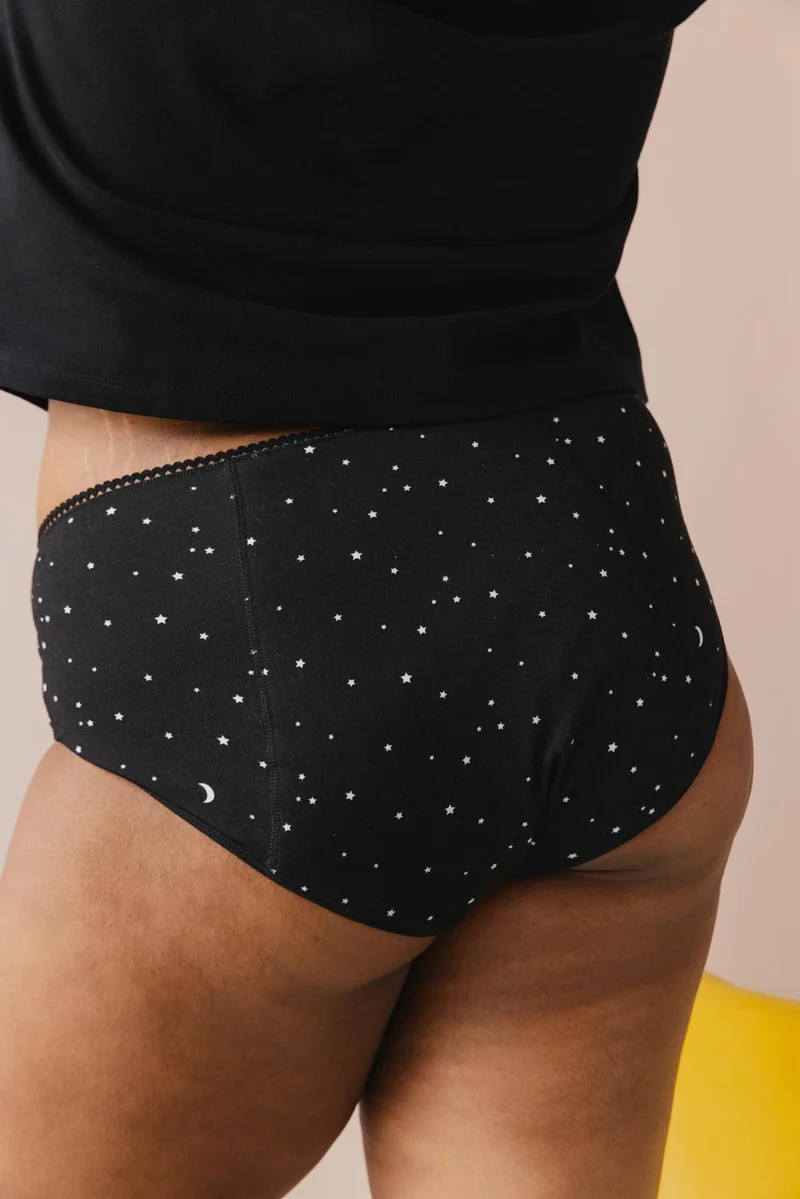 Culotte menstruelle Taille Haute GOTS - Flux Nuit | Astro