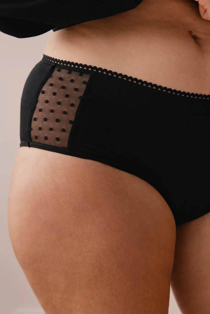 Culotte menstruelle Taille Haute GOTS - Flux abondant | Tulle