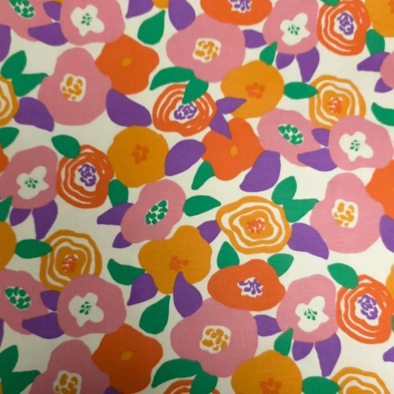 Canevas imprimé 100 % coton | Vivia Floral | Oeko-Tex
