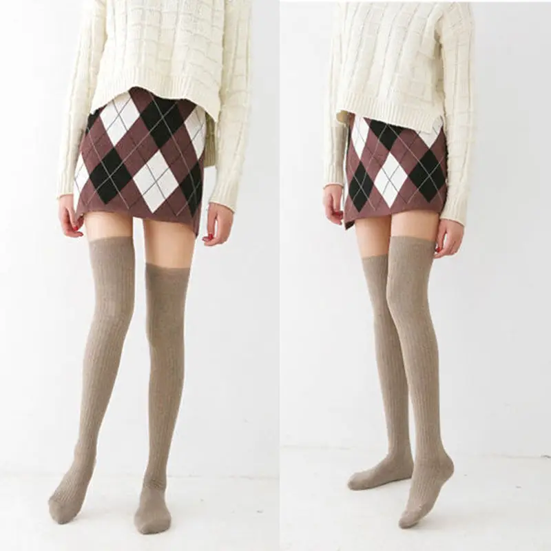 Chaussettes Hautes Mi Cuisses Femme