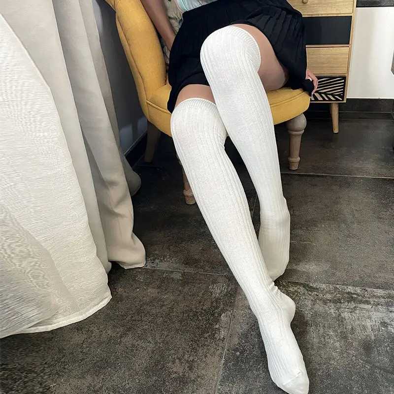 Chaussettes Hautes Mi Cuisses Femme