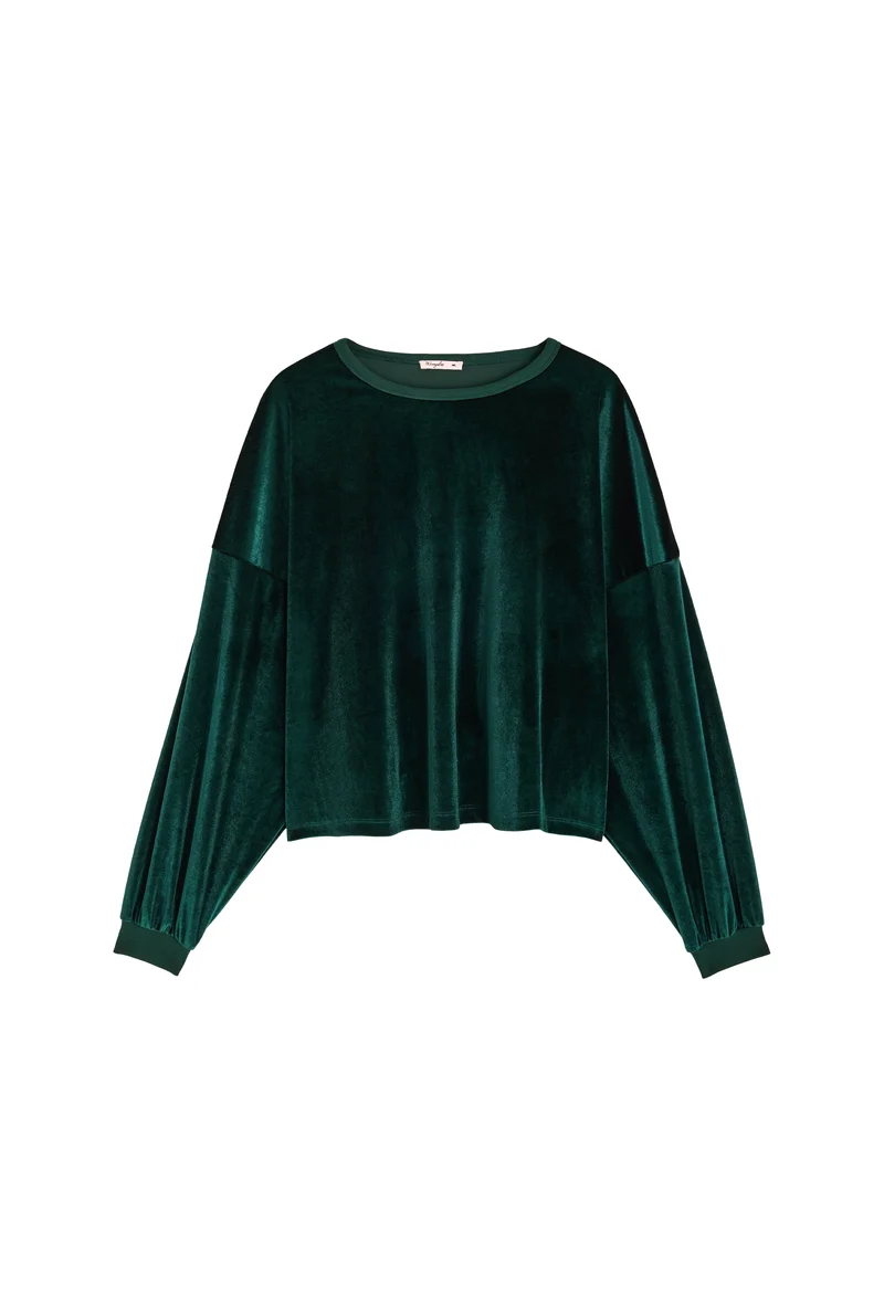 Sweat Velours - Vert Foncé