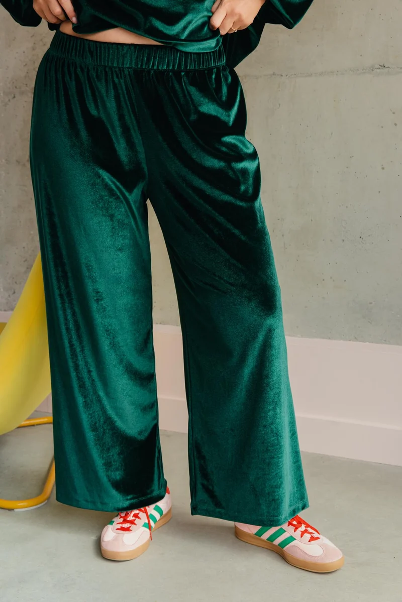 Pantalon Velours - Vert Foncé