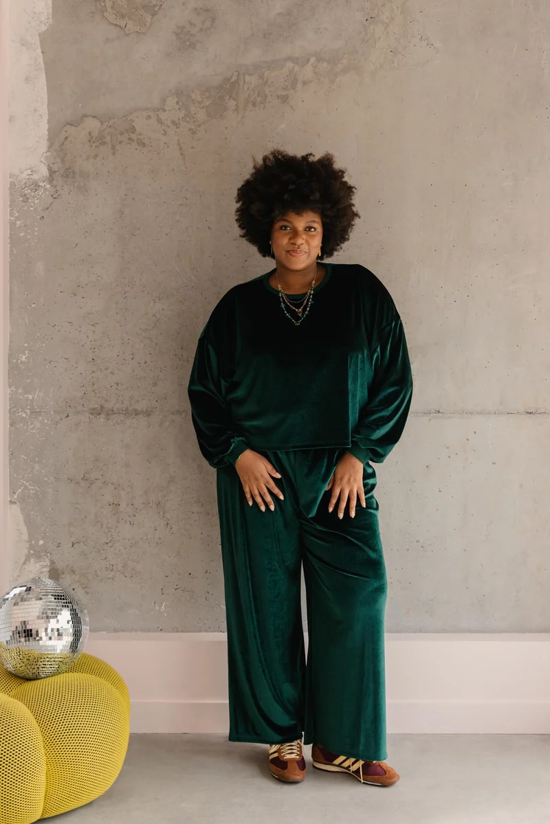 Pantalon Velours - Vert Foncé