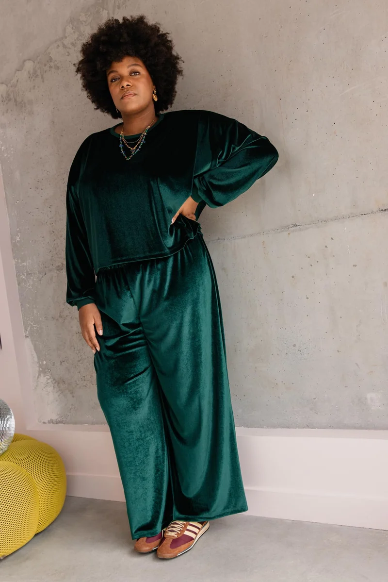 Pantalon Velours - Vert Foncé