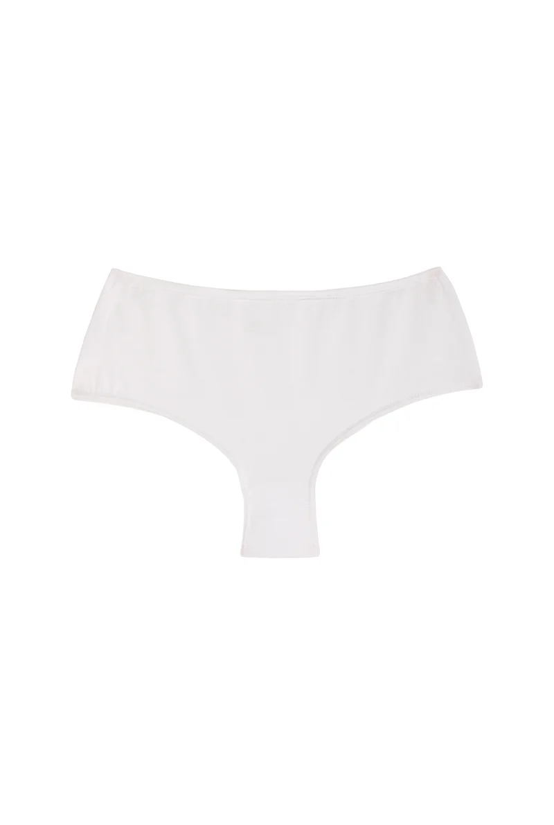Shorty Tanga Coton BIO - Blanc