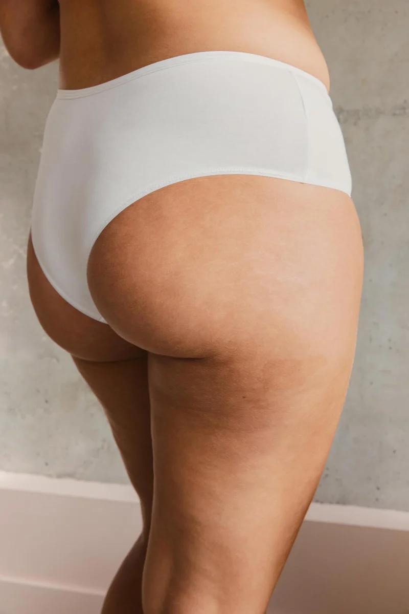 Shorty Tanga Coton BIO - Blanc