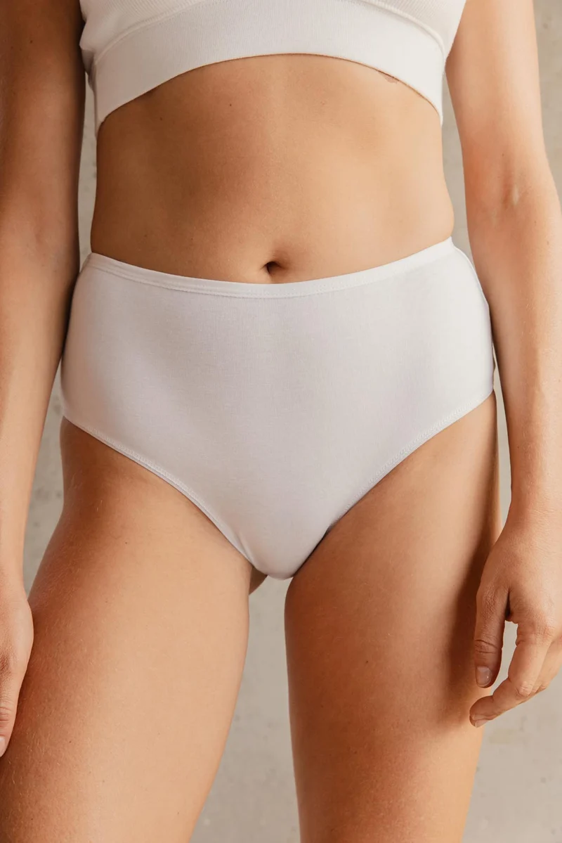 Shorty Tanga Coton BIO - Blanc