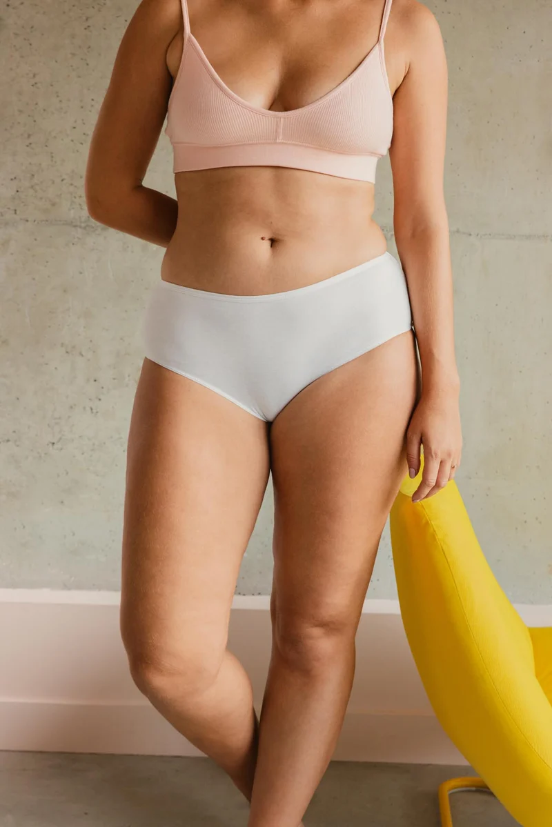 Shorty Tanga Coton BIO - Blanc