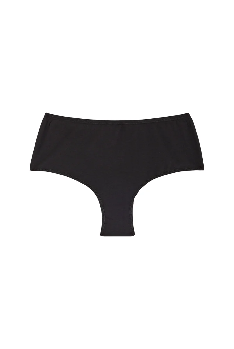 Shorty Tanga Coton BIO - Noir