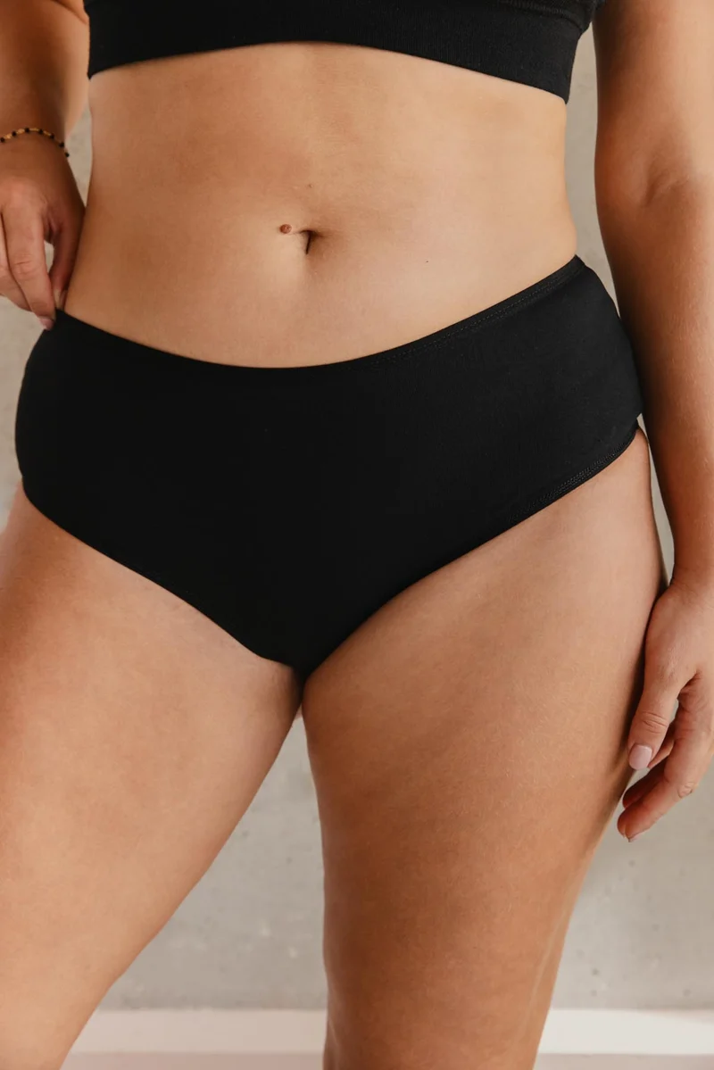 Shorty Tanga Coton BIO - Noir