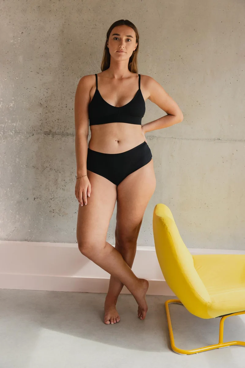 Shorty Tanga Coton BIO - Noir