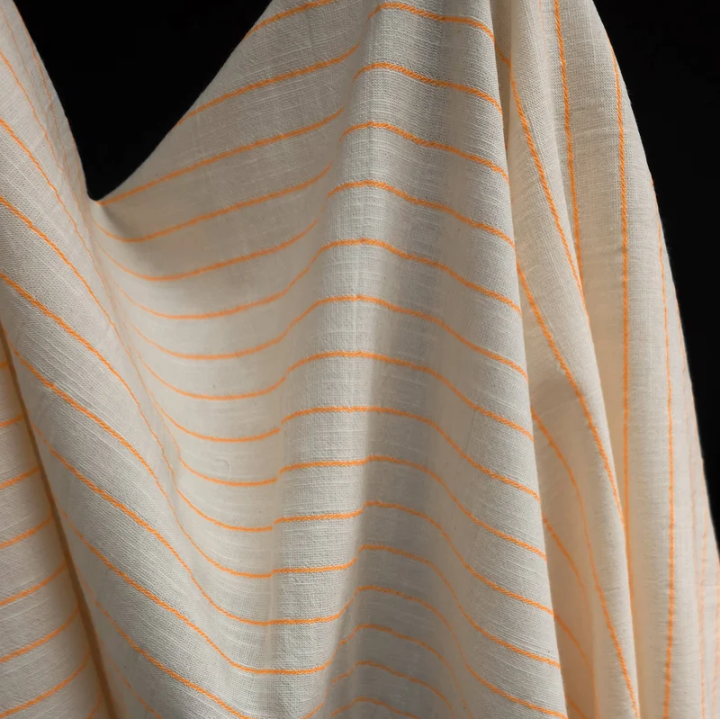 Coton tissé teint | Rayures orange fluo | Katia Fabrics