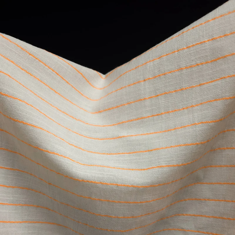 Coton tissé teint | Rayures orange fluo | Katia Fabrics