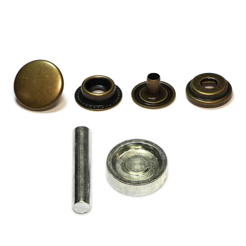 UNIQUE | Kit de boutons-pression robustes avec outil | 15 mm (5⁄8″)