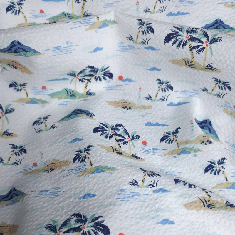 Coton Seersucker | Blanc | Collection Plissé | Robert Kaufman