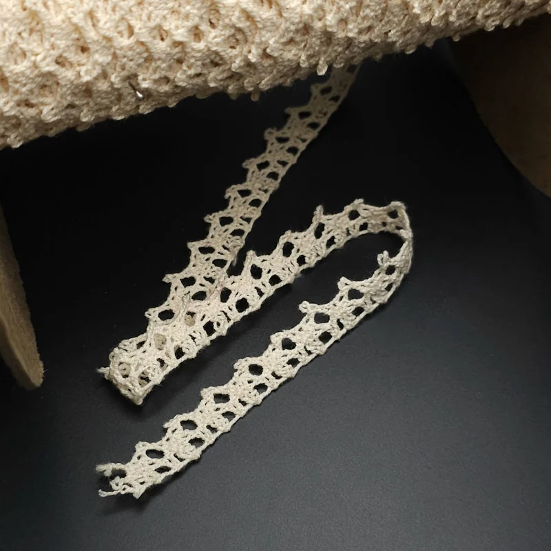 Galon en Dentelle de Coton Naturel | 12 mm - 3/8"