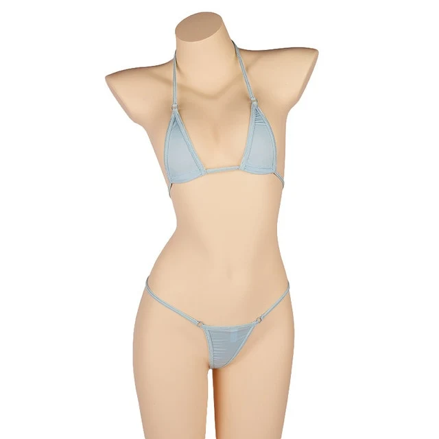 PARAKINI Micro Mini Bikini Set 2020 New Sexy Women Erotic Transparent Swimwear Bathing Suit Tiny G-String Thong Bikini Beachwear