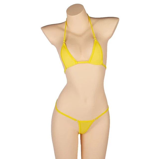 PARAKINI Micro Mini Bikini Set 2020 New Sexy Women Erotic Transparent Swimwear Bathing Suit Tiny G-String Thong Bikini Beachwear