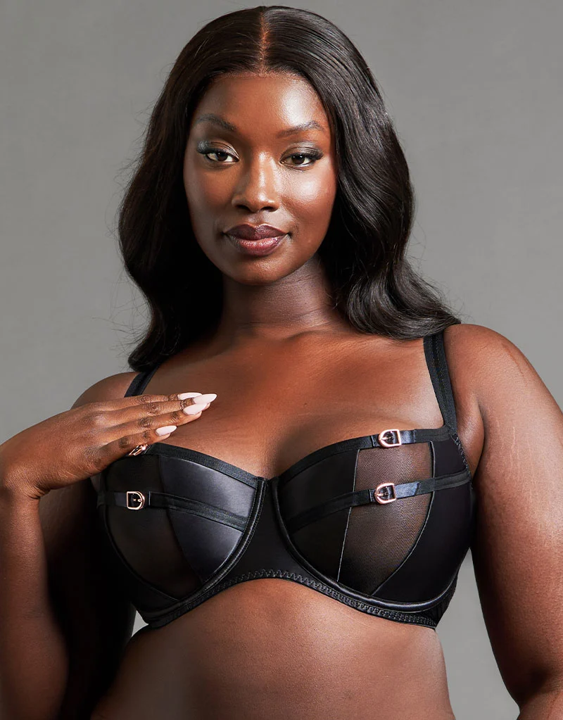 Scantilly Unbuckled Padded Half Cup Bra Black