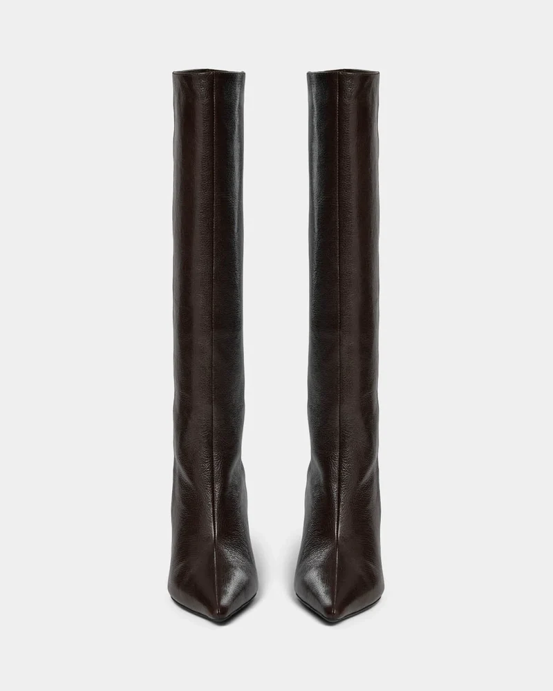 Bottes hautes en cuir à bout pointu Iida