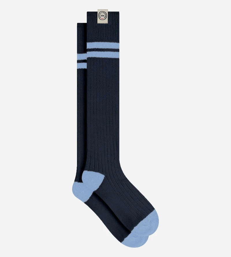Chaussettes hautes coton navy blue DIM x Ines de la Fressange