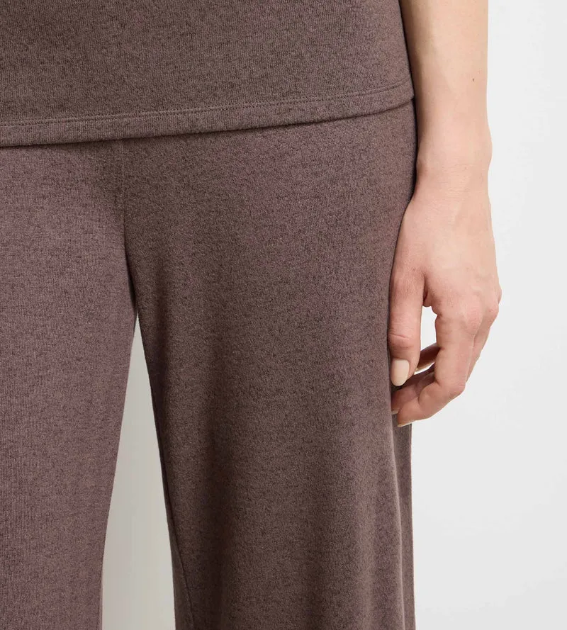 Ensemble pyjama jersey fin marron profond DIM x Ines de la Fressange