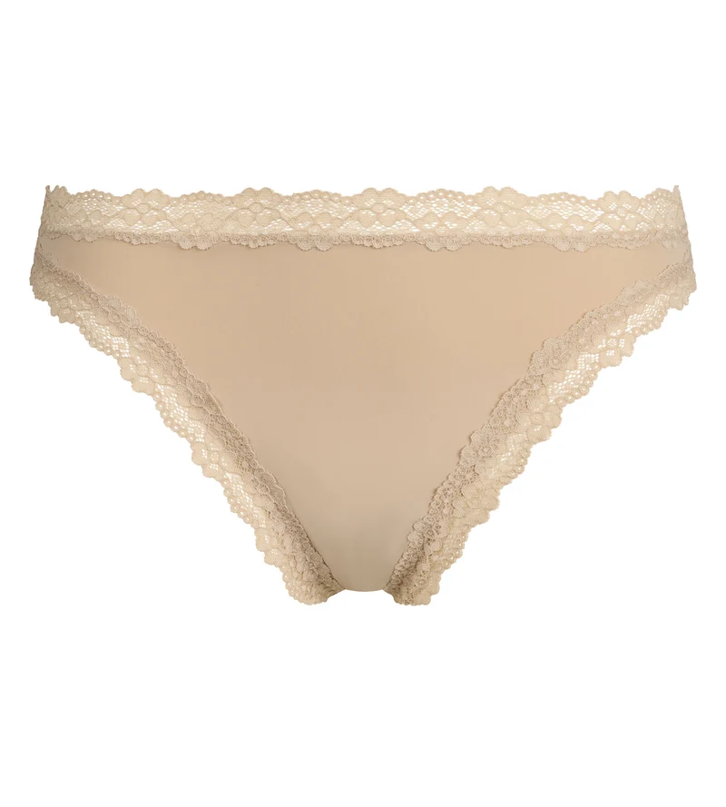 String femme en microfibre et dentelle Nude Dim
