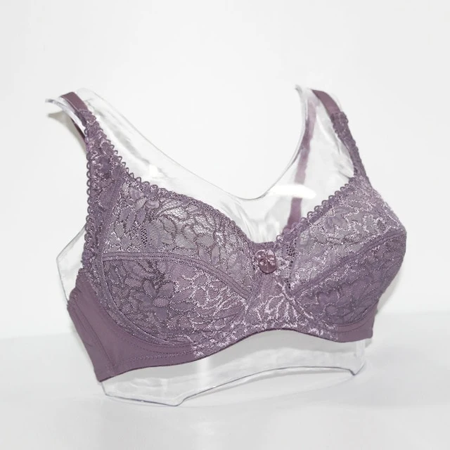 Womens Lager Bosom Perspective Lace Bras Underwired Sexy Lingerie Embroidery Floral Bralette BH Plus Size Brassiere B C D DD E F