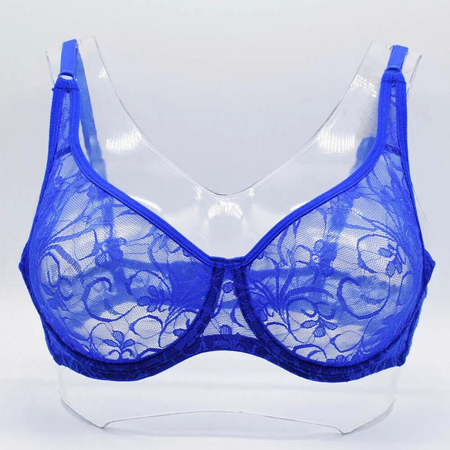 Plus Size Sexy Lace Bras For Women Underwired BH Hollow Out Bra Bralette Womens Underwear Delicate Embroidery Lingerie Brassiere