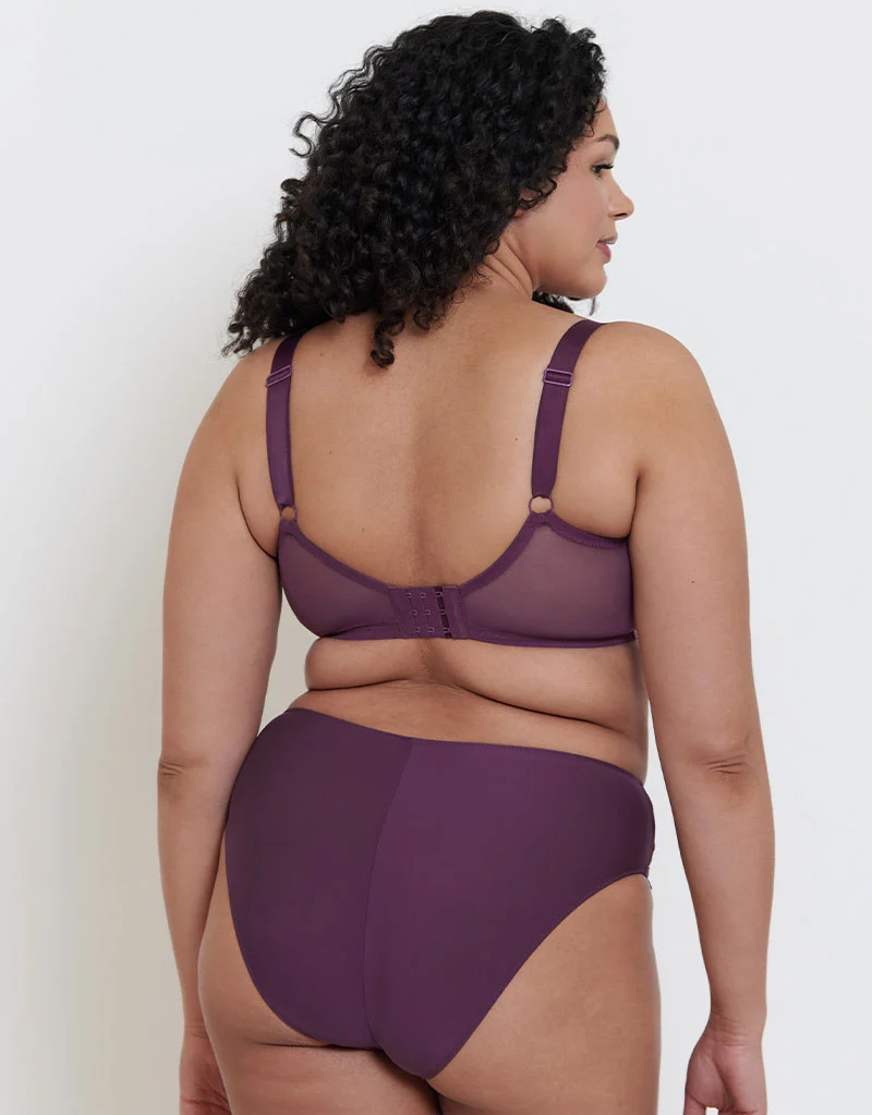 Flirtelle Emilie Deco Full Cup Side Support Bra Deep Purple