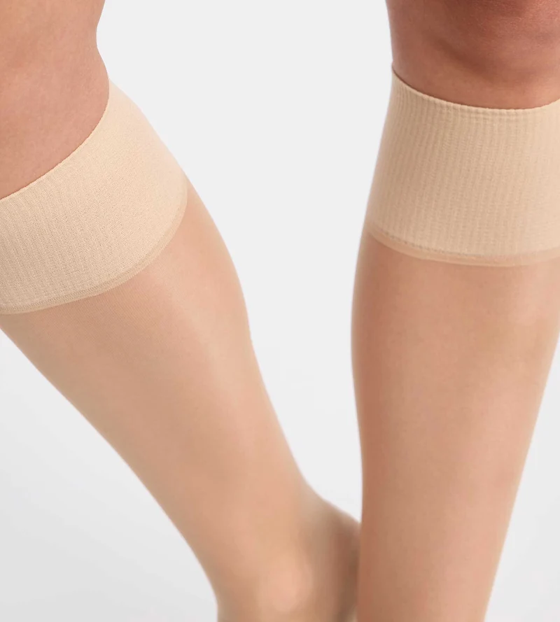 Lot de 2 mi-bas transparents capri Resist