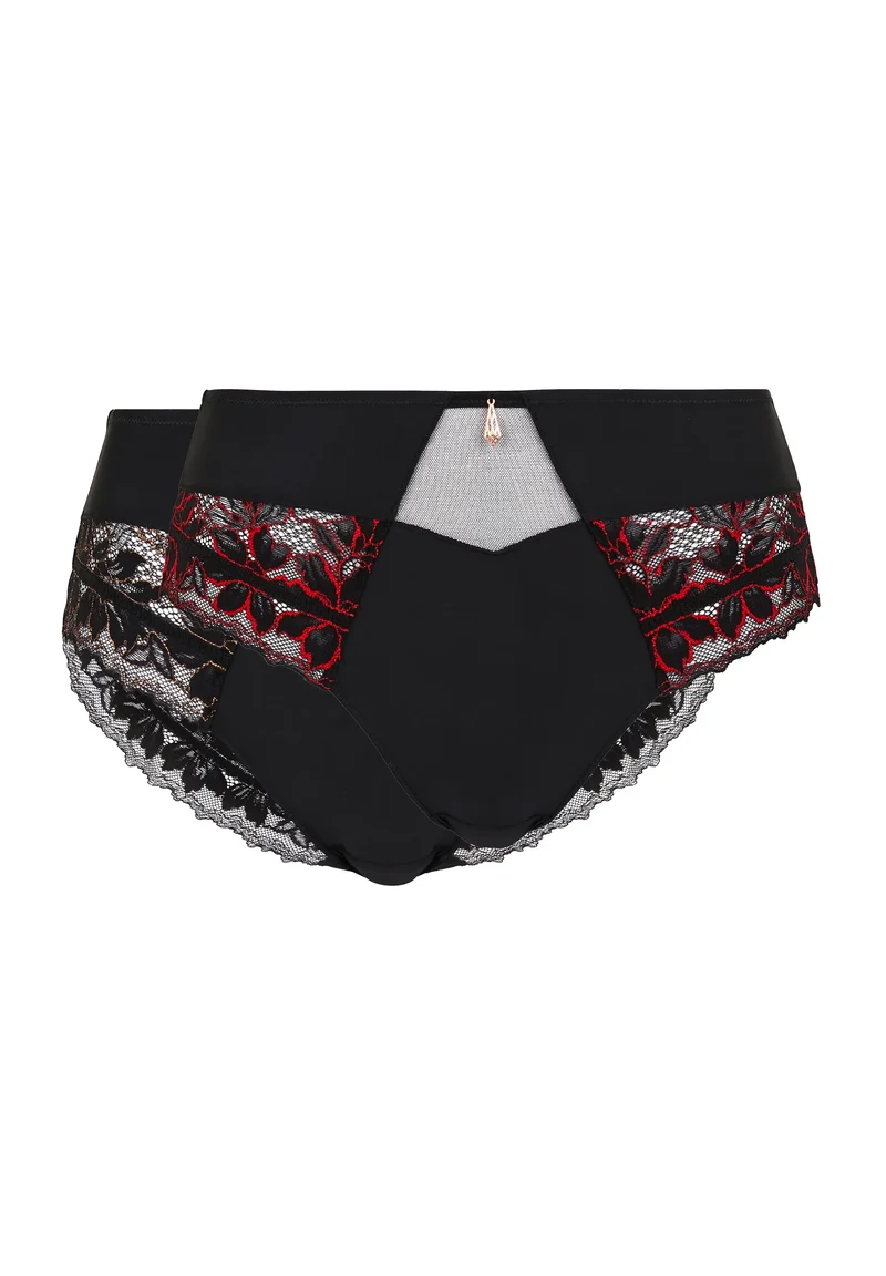 Lot de 2 Culottes Mélodie Noire Rouge & Noir Cuivré