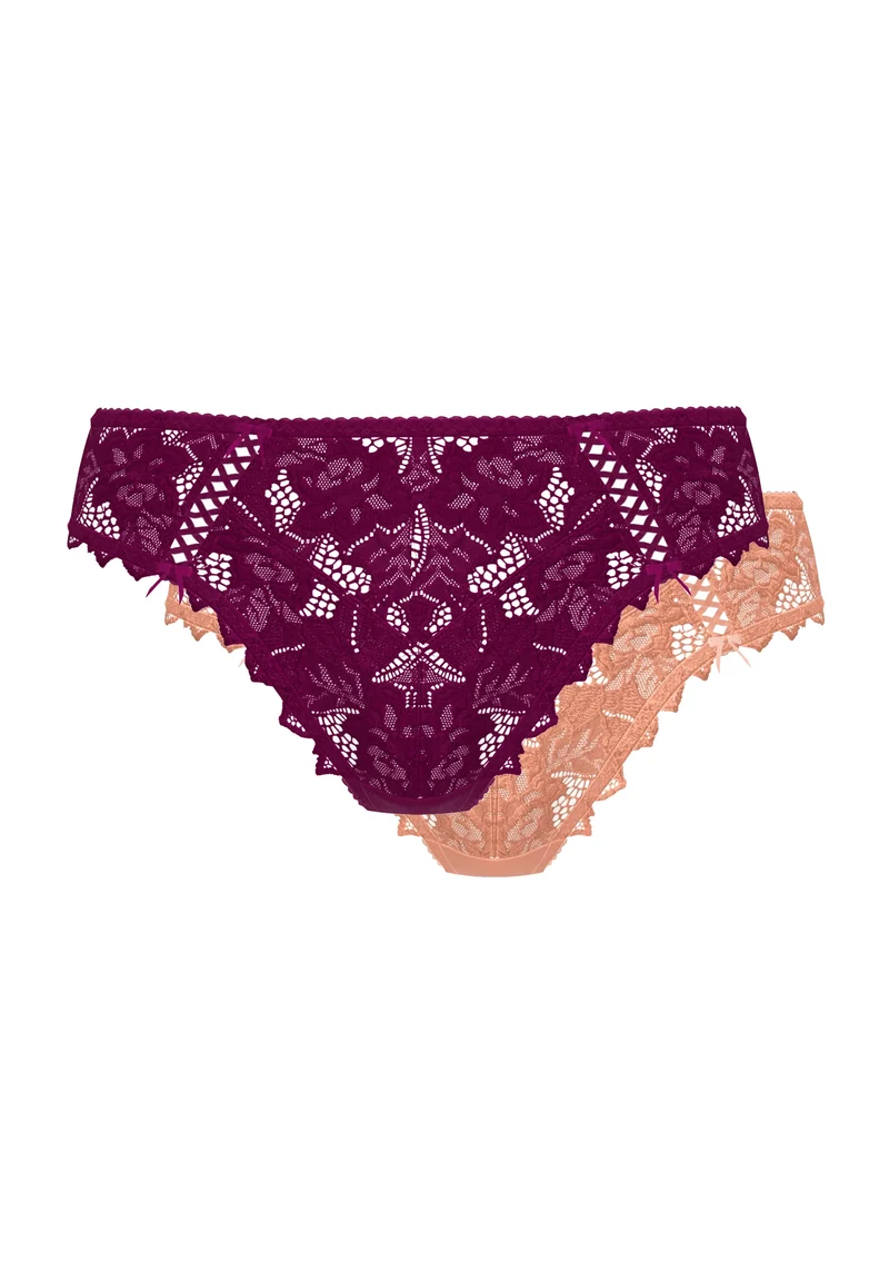 Lot de 2 slips Arum Rose et Magenta Pourpre