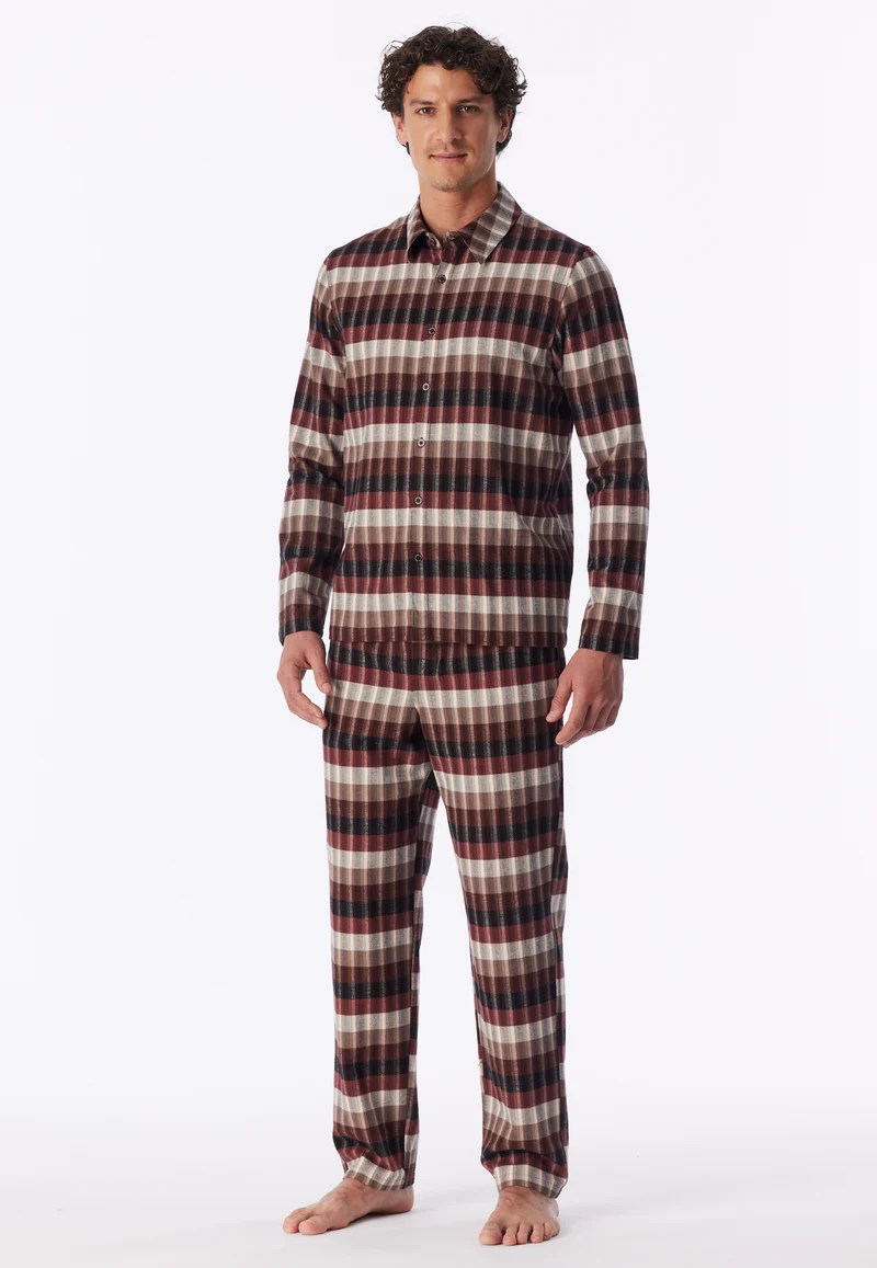 Pyjama Bunt gemustert - Selected Premium Warming