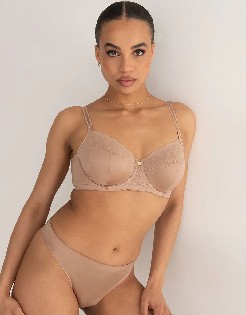Pour Moi Effortless Full Cup Side Support Bra Toffee
