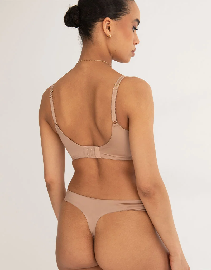 Pour Moi Effortless Full Cup Side Support Bra Toffee