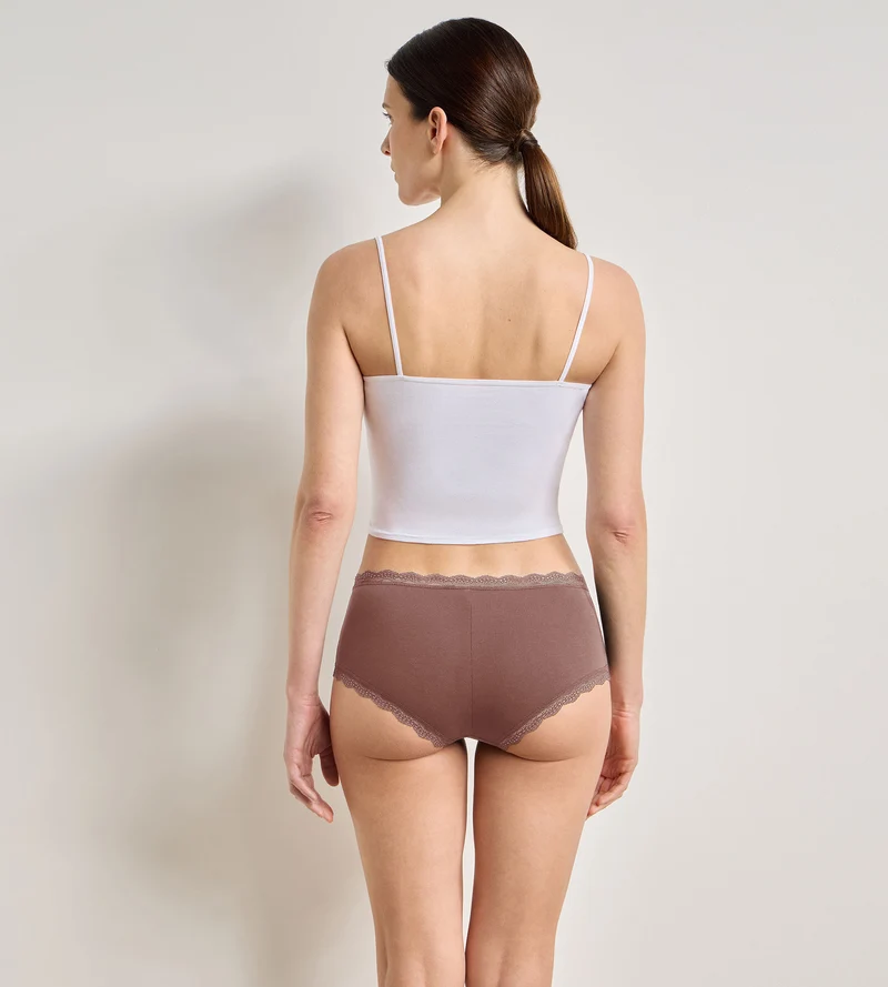 Lot de 2 shortys cendre Daily Coton Dentelle